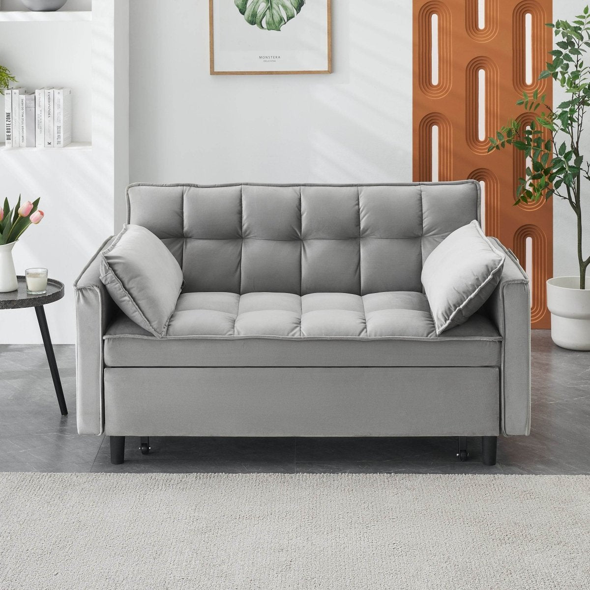 Convertible Velvet Loveseat Sofa Bed - Sleep Galleria