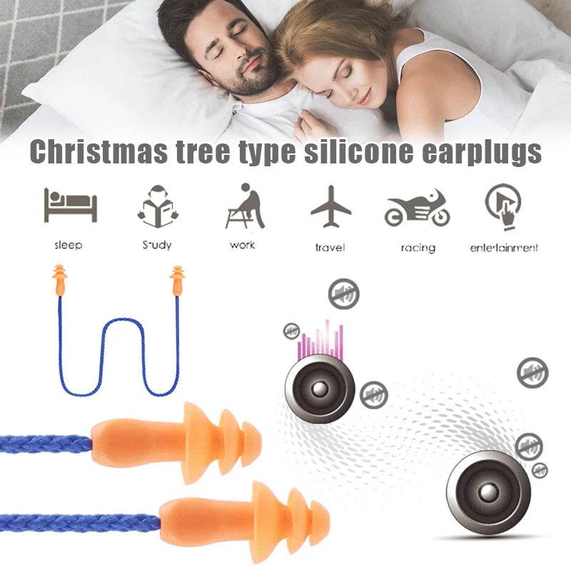 Corded Silicone Ear Plugs for Shooting Noise Reduction - Sleep Galleria