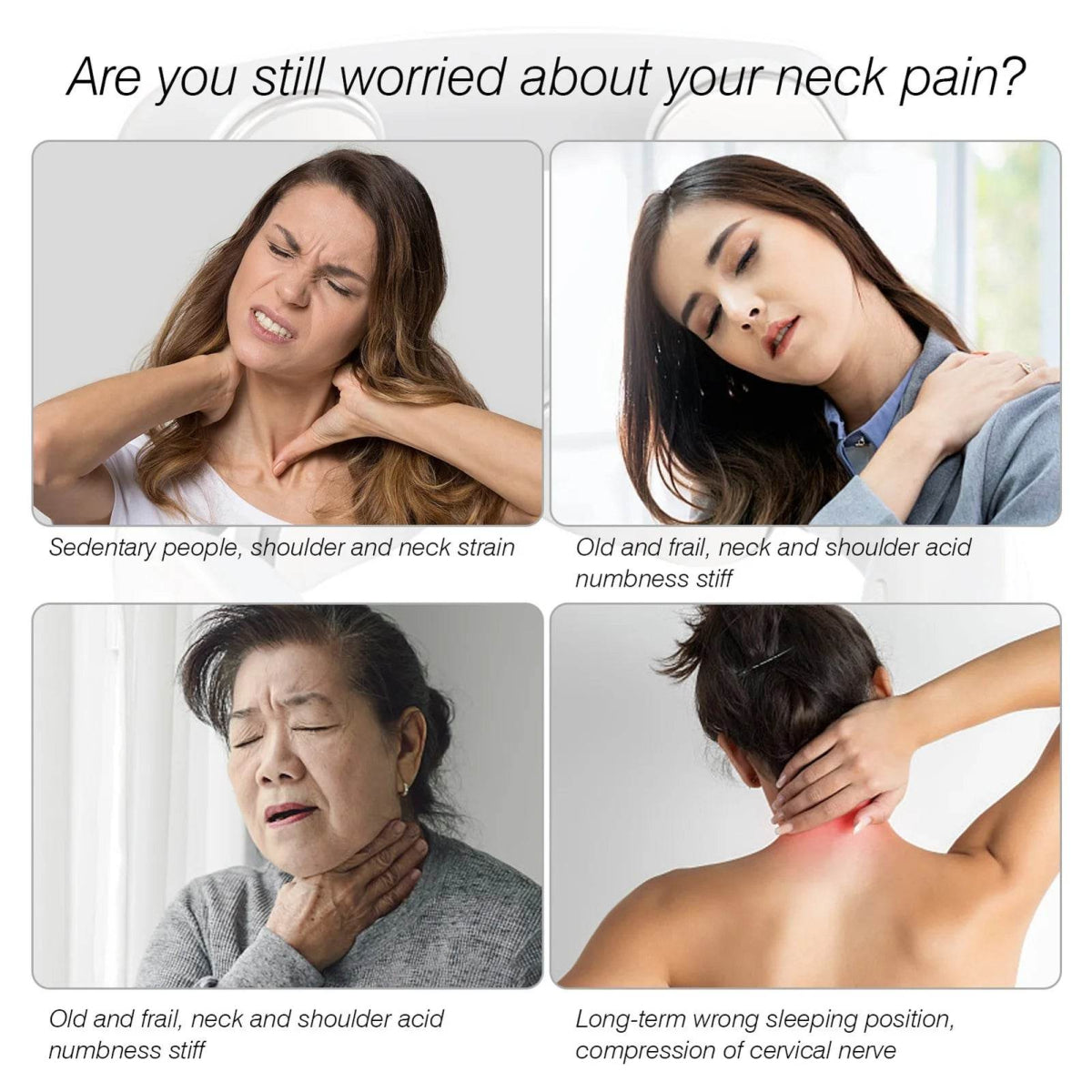 Cordless Neck Massager With 16 Modes Pulse Heating - Sleep Galleria