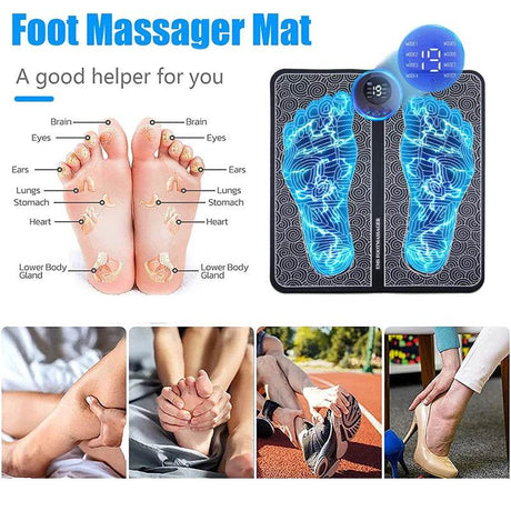 Electric Foot Massage Pad With Adjustable Intensities - Sleep Galleria