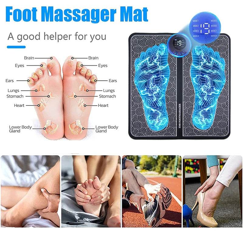 Electric Foot Massage Pad With Adjustable Intensities - Sleep Galleria