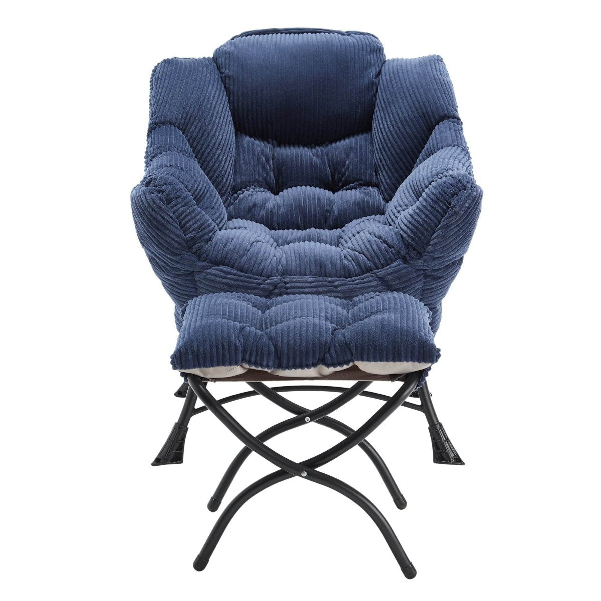 Ergonomic Navy Blue Lounge Chair - Sleep Galleria