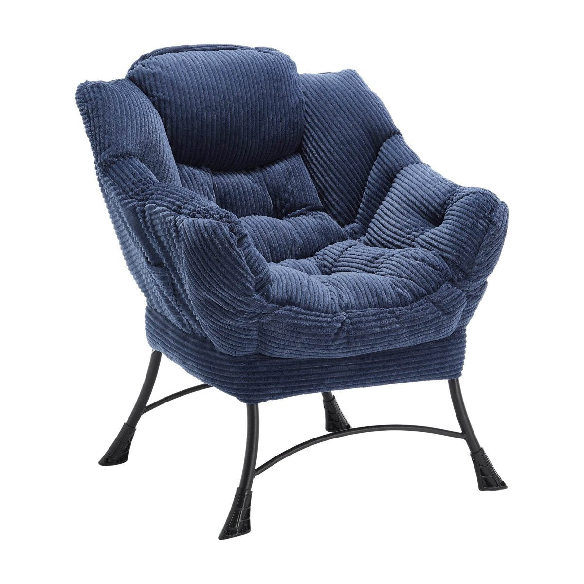 Ergonomic Navy Blue Lounge Chair - Sleep Galleria