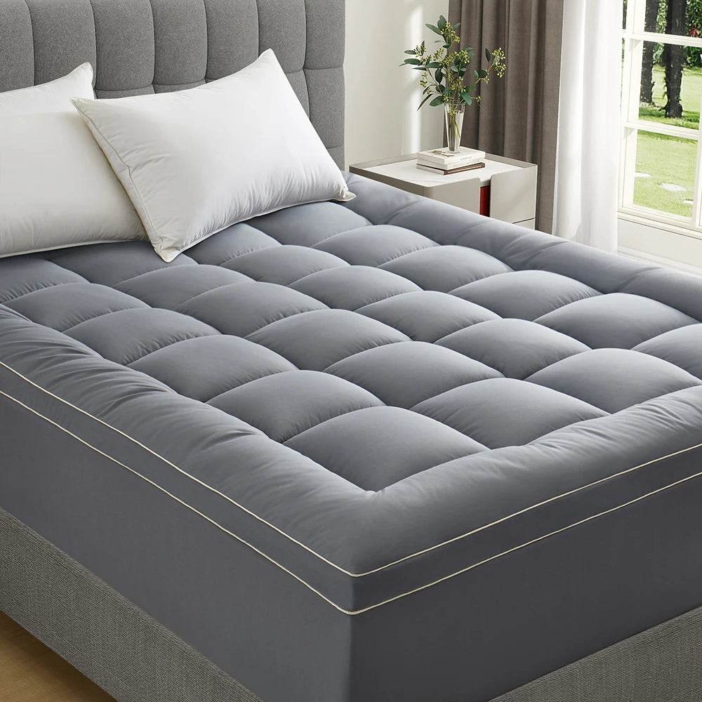 Extra Thick Quilted Mattress Topper for Back Pain Relief - Sleep Galleria