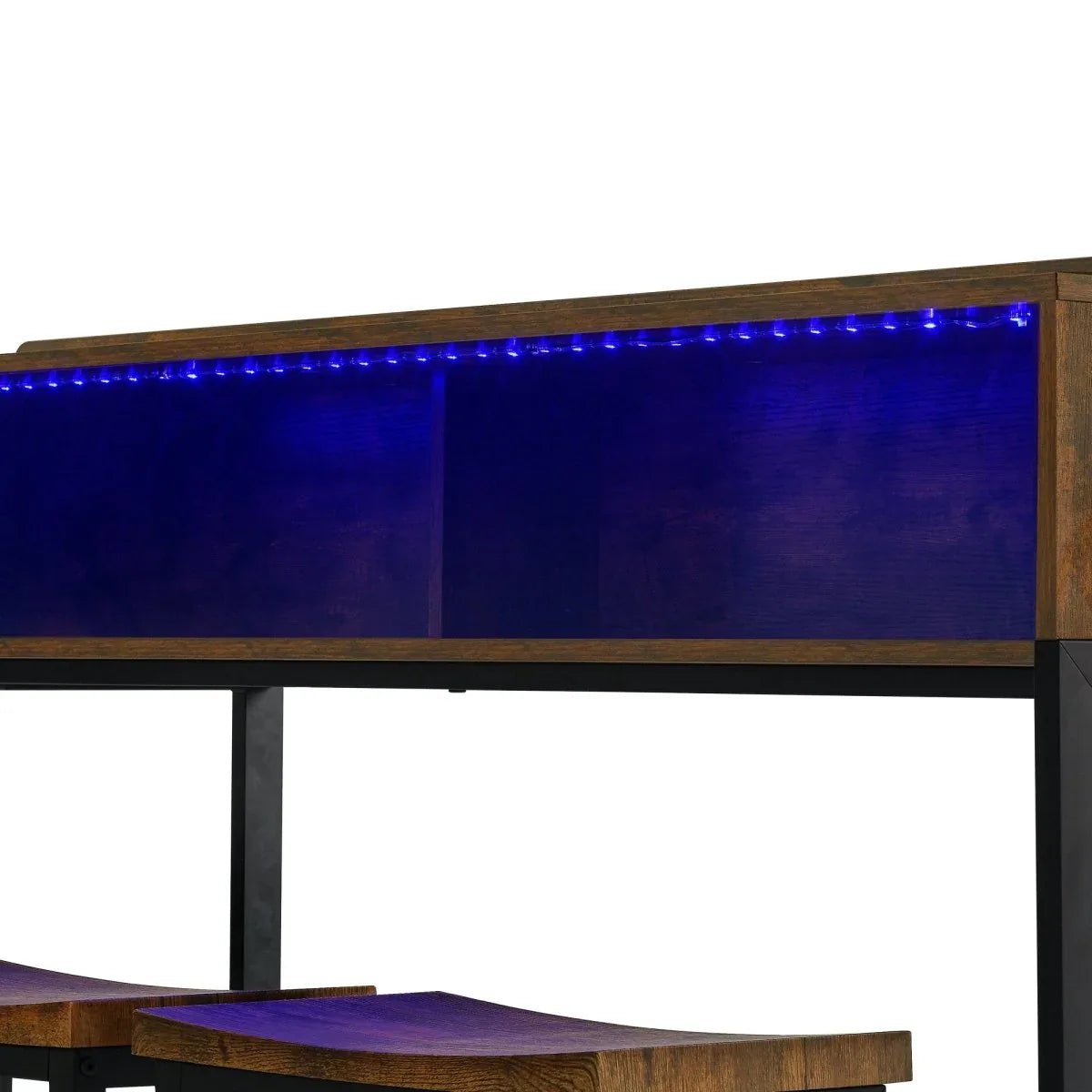 Farmhouse 4-Piece Bar Table And Saddle Stools Set - Omega Lifestyles