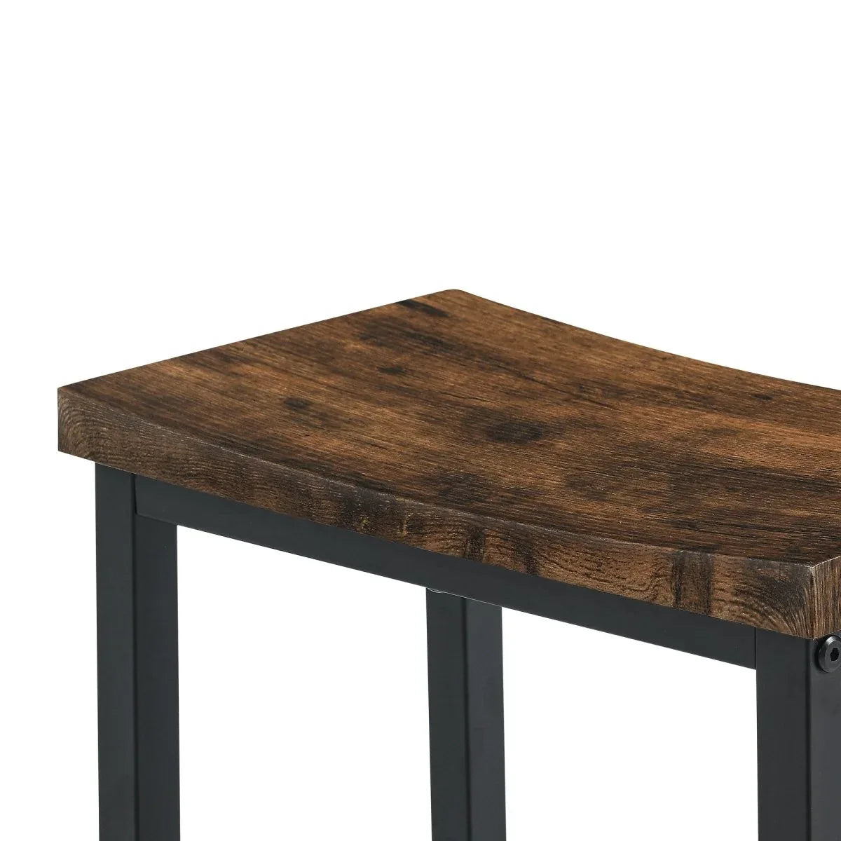 Farmhouse 4-Piece Bar Table And Saddle Stools Set - Omega Lifestyles