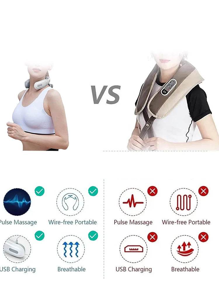 Four-Head Composite Neck Massager With Heating Vibration - Sleep Galleria