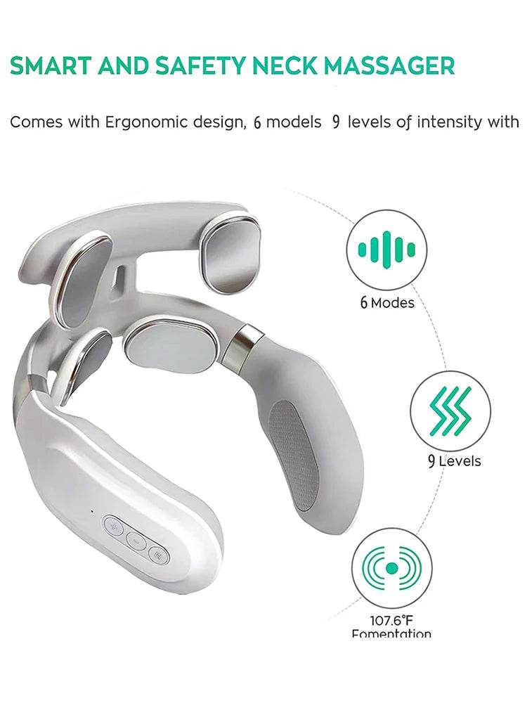 Four-Head Composite Neck Massager With Heating Vibration - Sleep Galleria