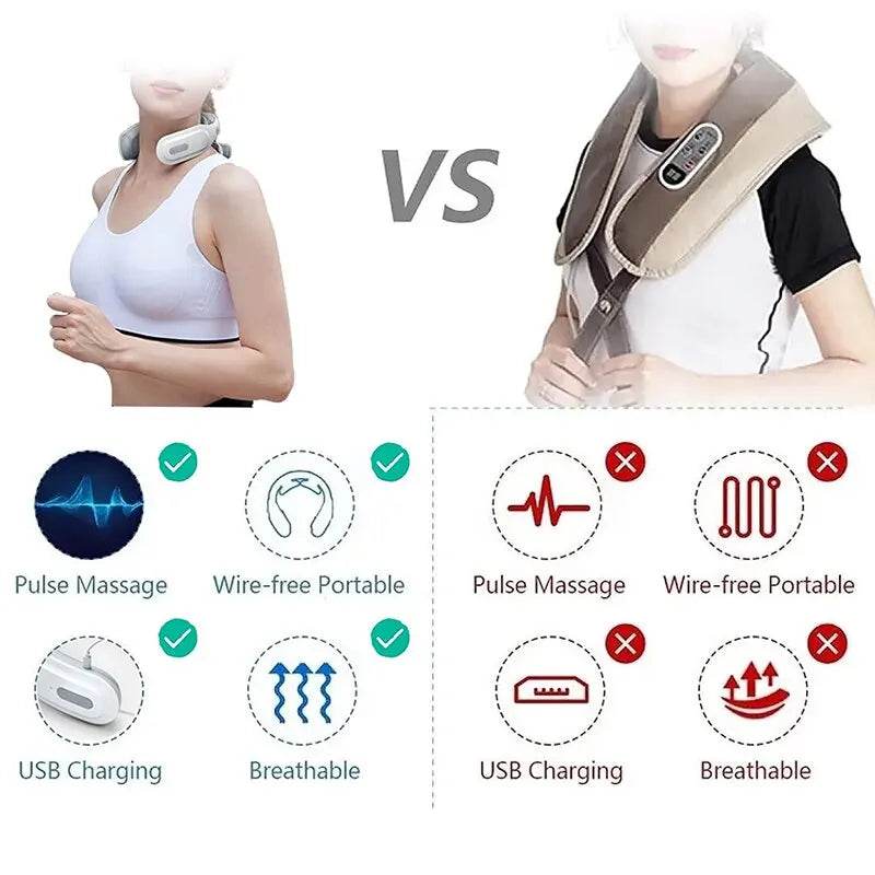 Four-Head Composite Neck Massager With Heating Vibration - Sleep Galleria