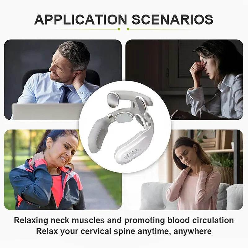 Four-Head Composite Neck Massager With Heating Vibration - Sleep Galleria