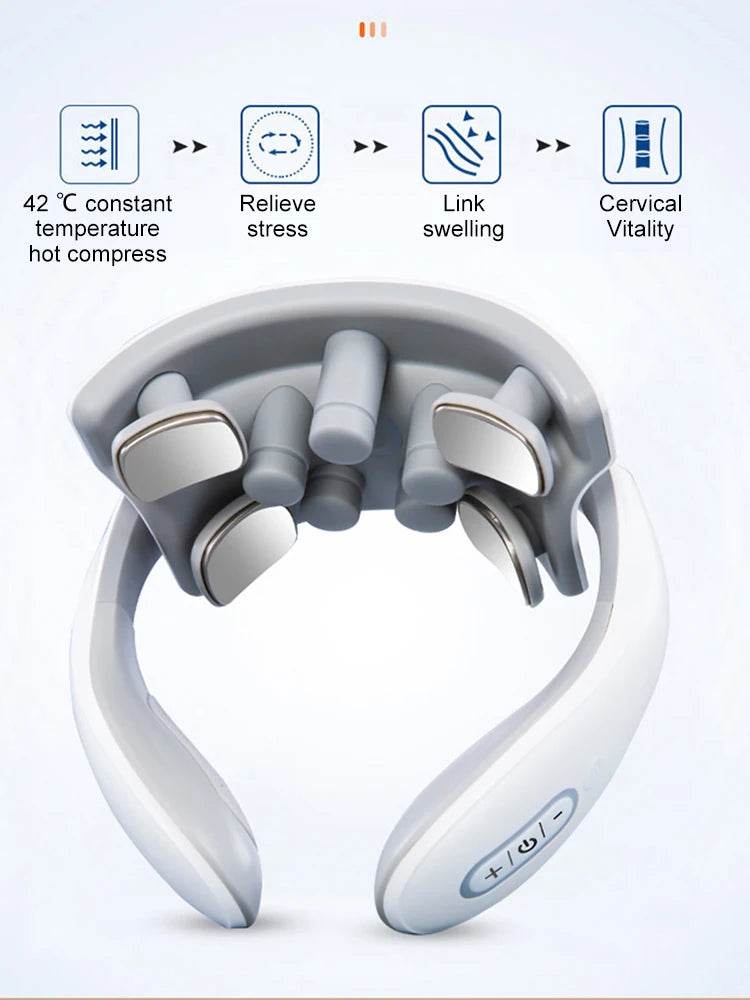 Four-Head Composite Neck Massager With Heating Vibration - Sleep Galleria