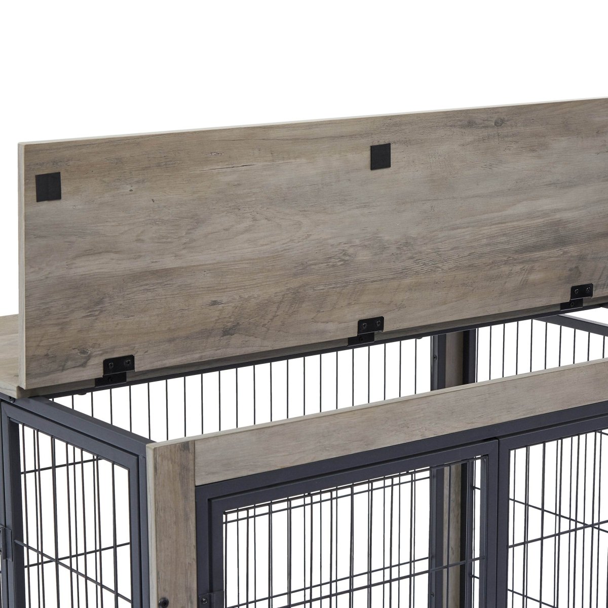 Furniture Style Dog Crate With Rolling Casters And Double Doors - Sleep Galleria