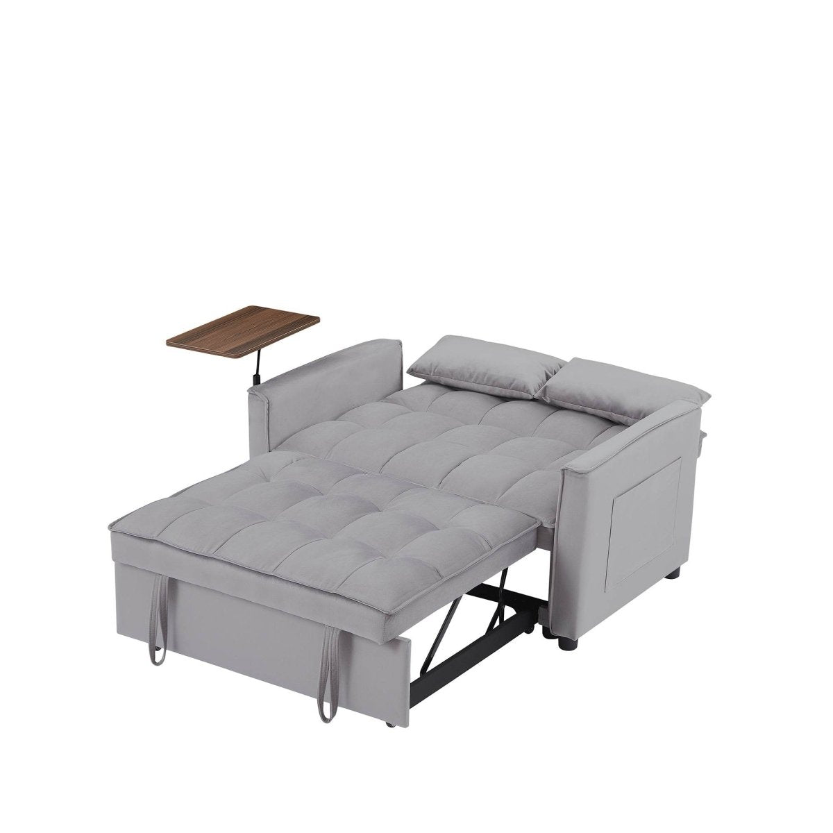 Grey Velvet Convertible Sofa Bed - Sleep Galleria