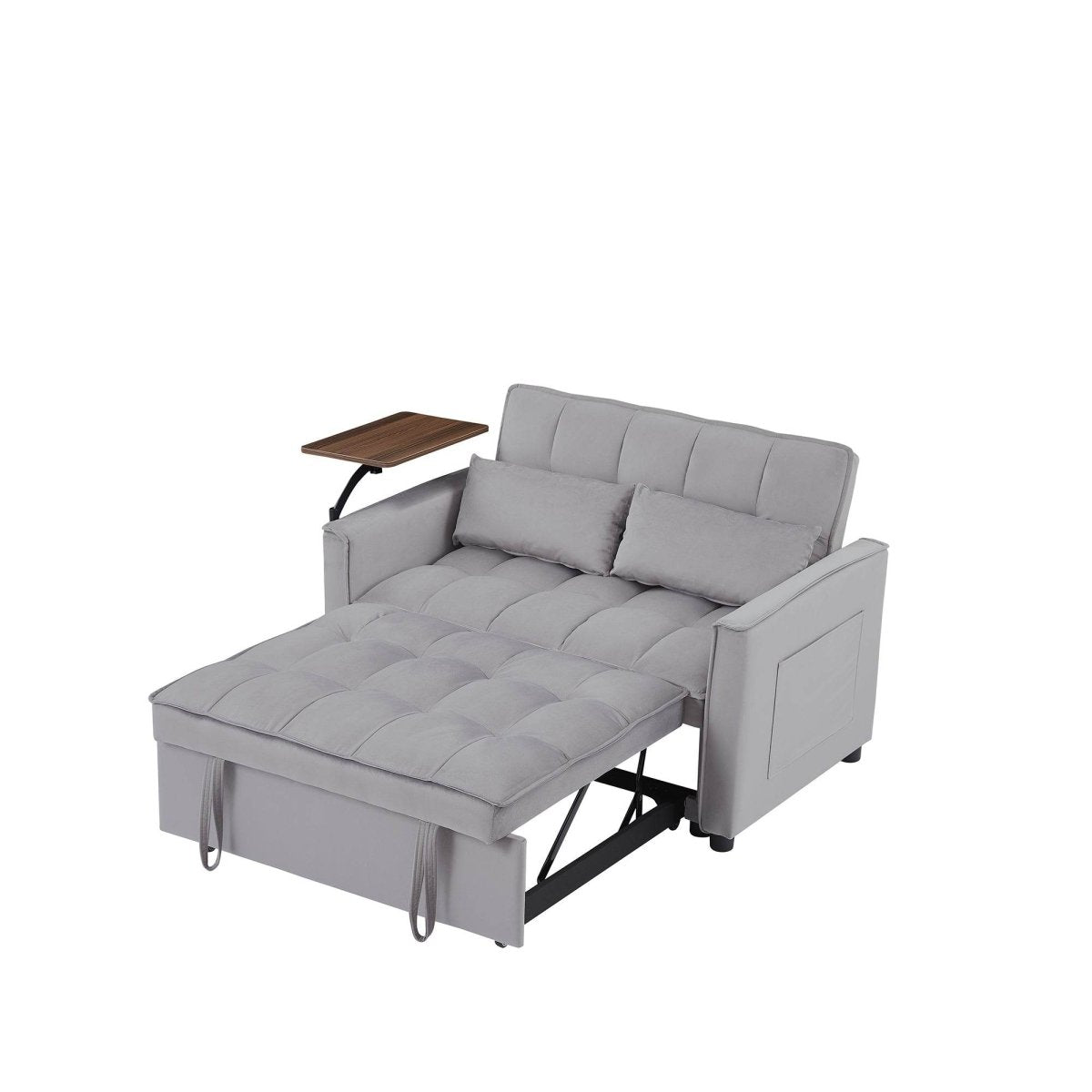 Grey Velvet Convertible Sofa Bed - Sleep Galleria