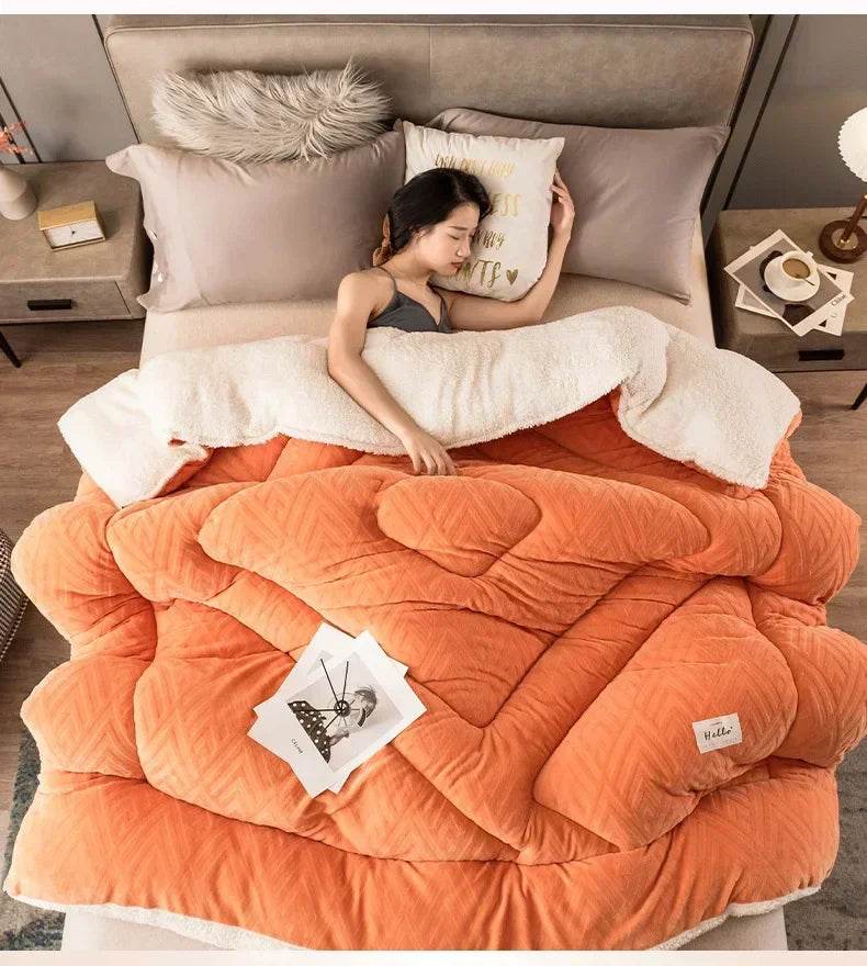 High Density Lamb Wool Soft Warm Blanket - Sleep Galleria