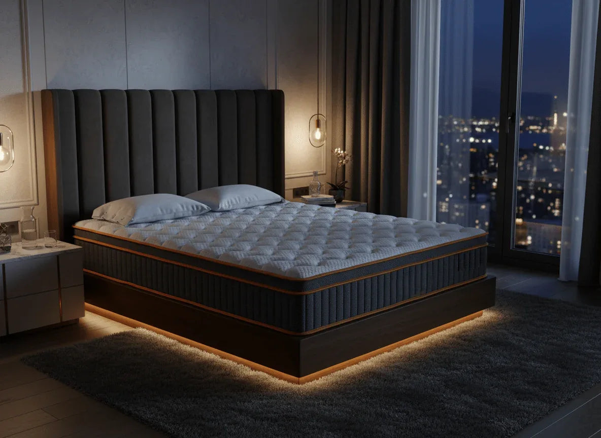 King Medium 12-Inch Hybrid Memory Foam Mattress - Omega Lifestyles