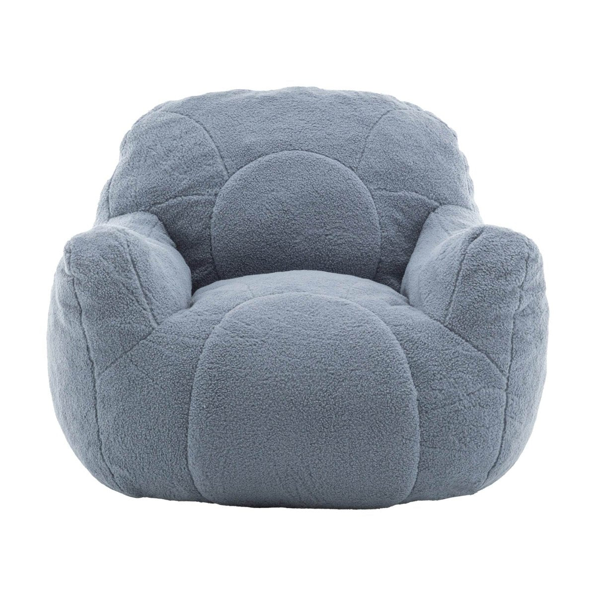 Light Blue Teddy Foam Bean Bag Chair - Sleep Galleria