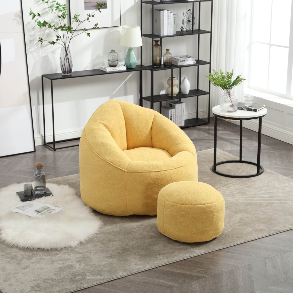 Microfiber Foam Filled Bean Bag Chair - Sleep Galleria