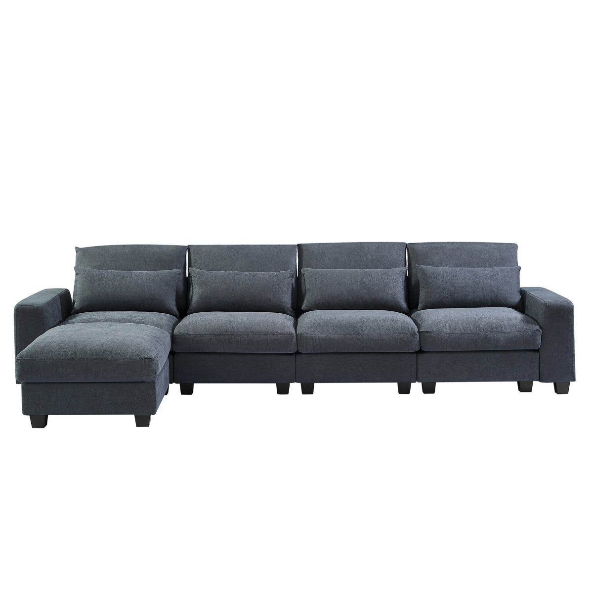 Modern Feather Filled Sectional Sofa - Sleep Galleria