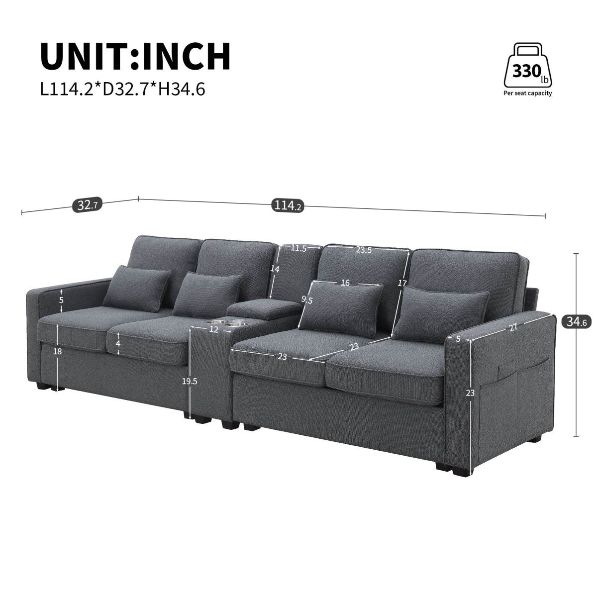 Modern Multifunctional Upholstered Sofa - Omega Lifestyles