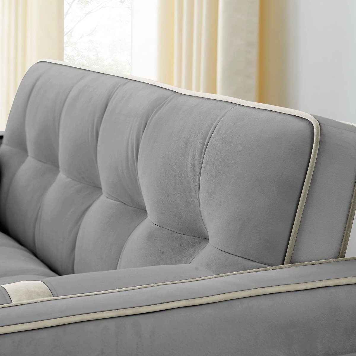 Multifunctional Velvet Pull-Out Sofa Bed - Sleep Galleria