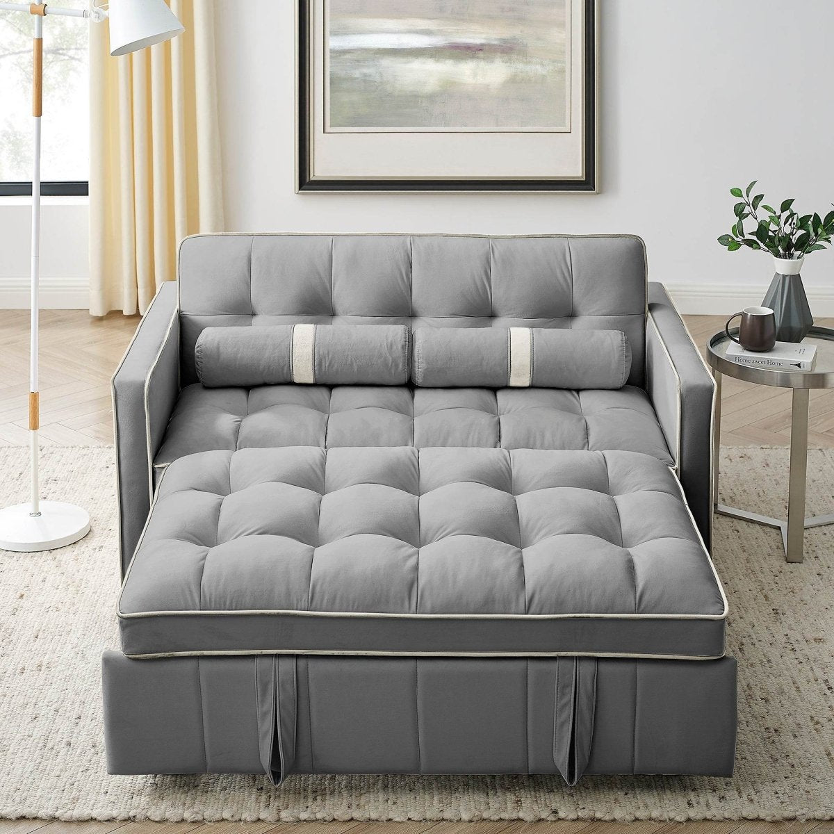 Multifunctional Velvet Pull-Out Sofa Bed - Sleep Galleria