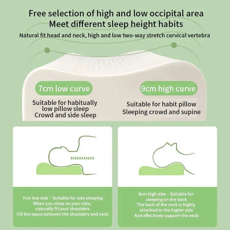 Natural Thai Latex Memory Foam Cervical Pillow - Sleep Galleria