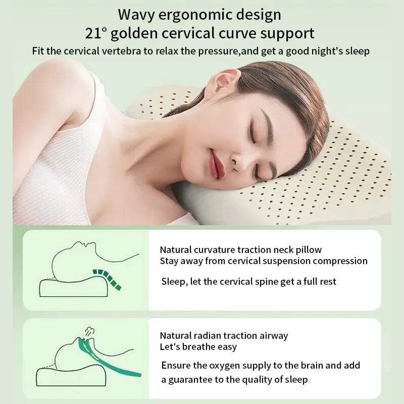 Natural Thai Latex Memory Foam Cervical Pillow - Sleep Galleria