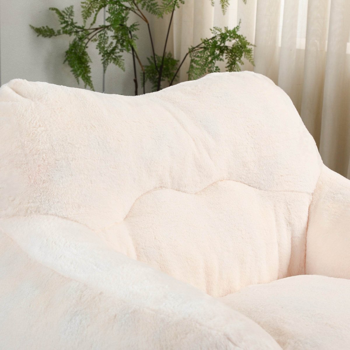 Oversized Faux Fur Foam Beanbag Chair - Sleep Galleria