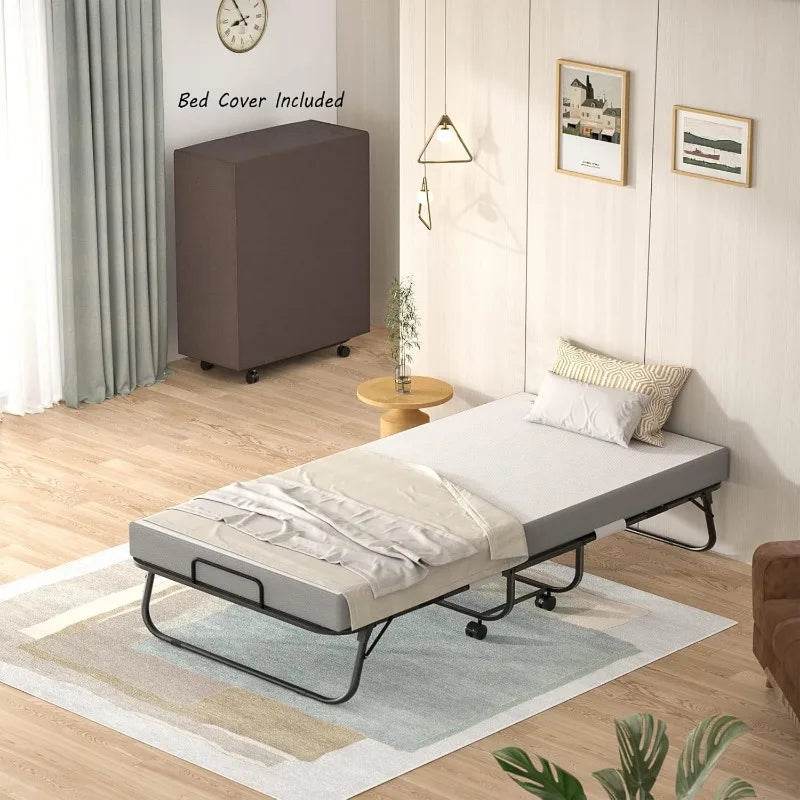 Medium Memory Foam Folding Bed With Portable Cover - Omega Lifestyles