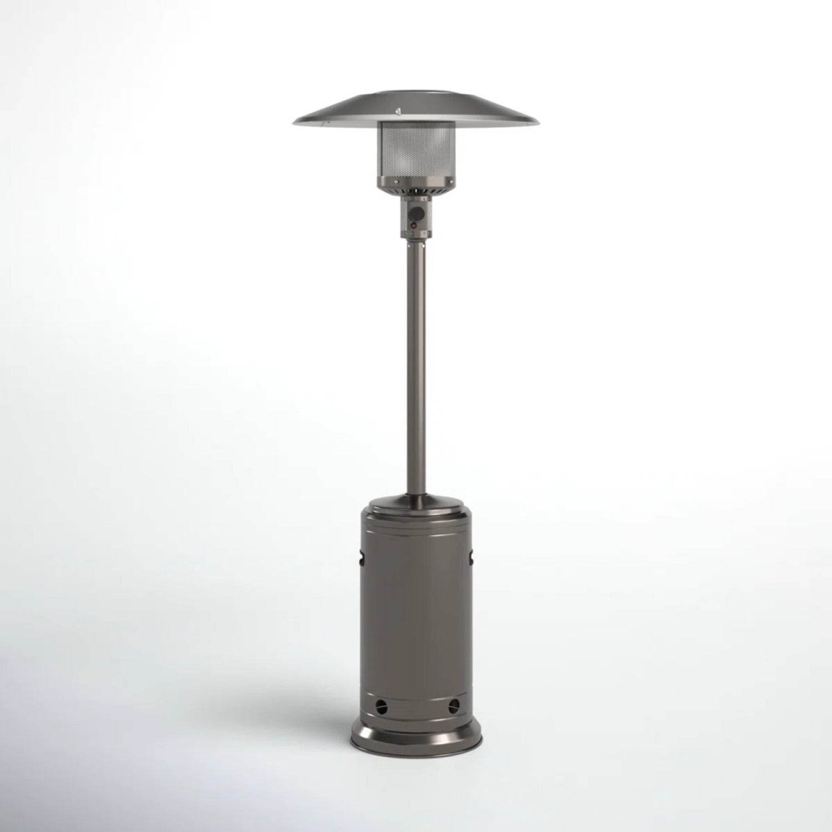 Propane 46000 BTU Steel Gray Stainless Steel Patio Heater - Calmora - Omega Lifestyles