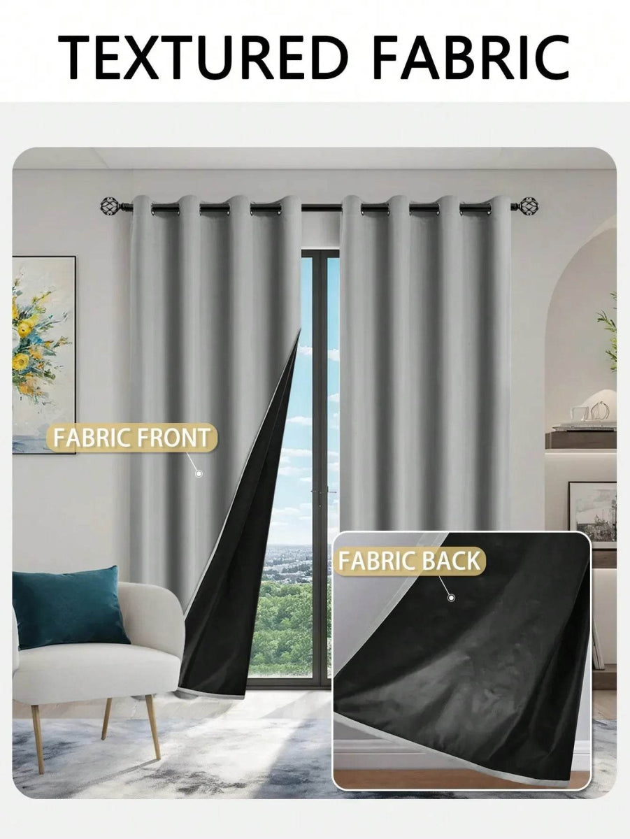 Solid Blackout Curtain Panel With Grommet Top - Sleep Galleria