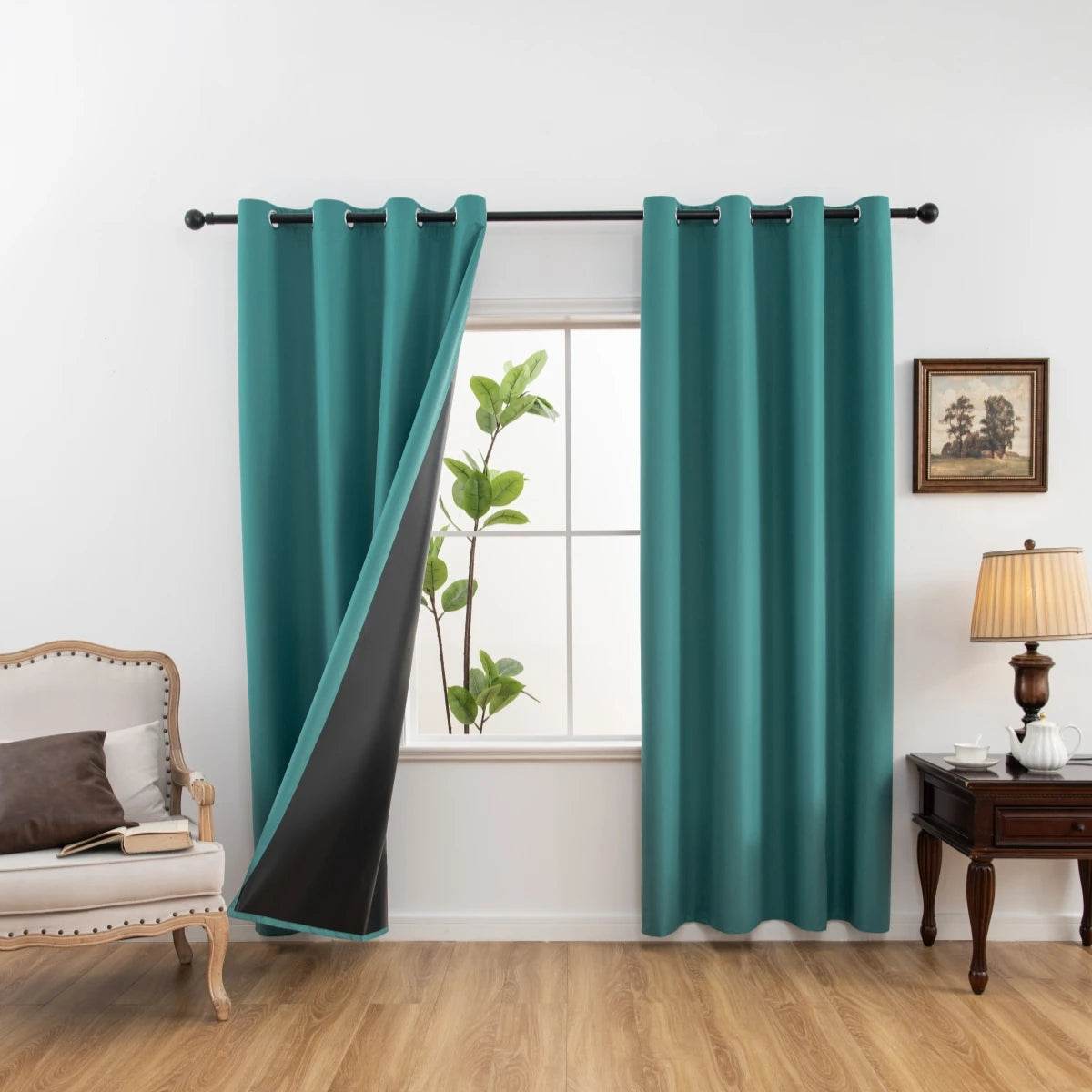 Solid Blackout Curtain Panel With Grommet Top - Sleep Galleria