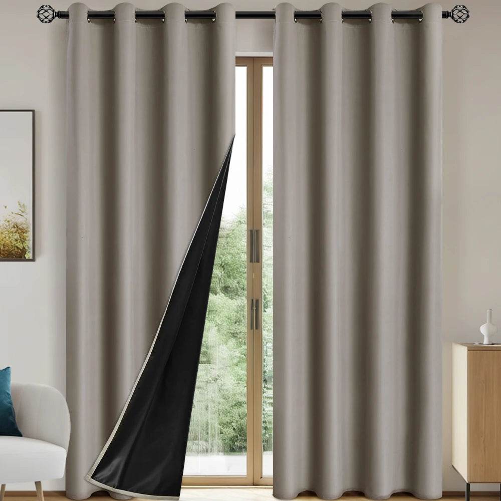 Solid Blackout Curtain Panel With Grommet Top - Sleep Galleria