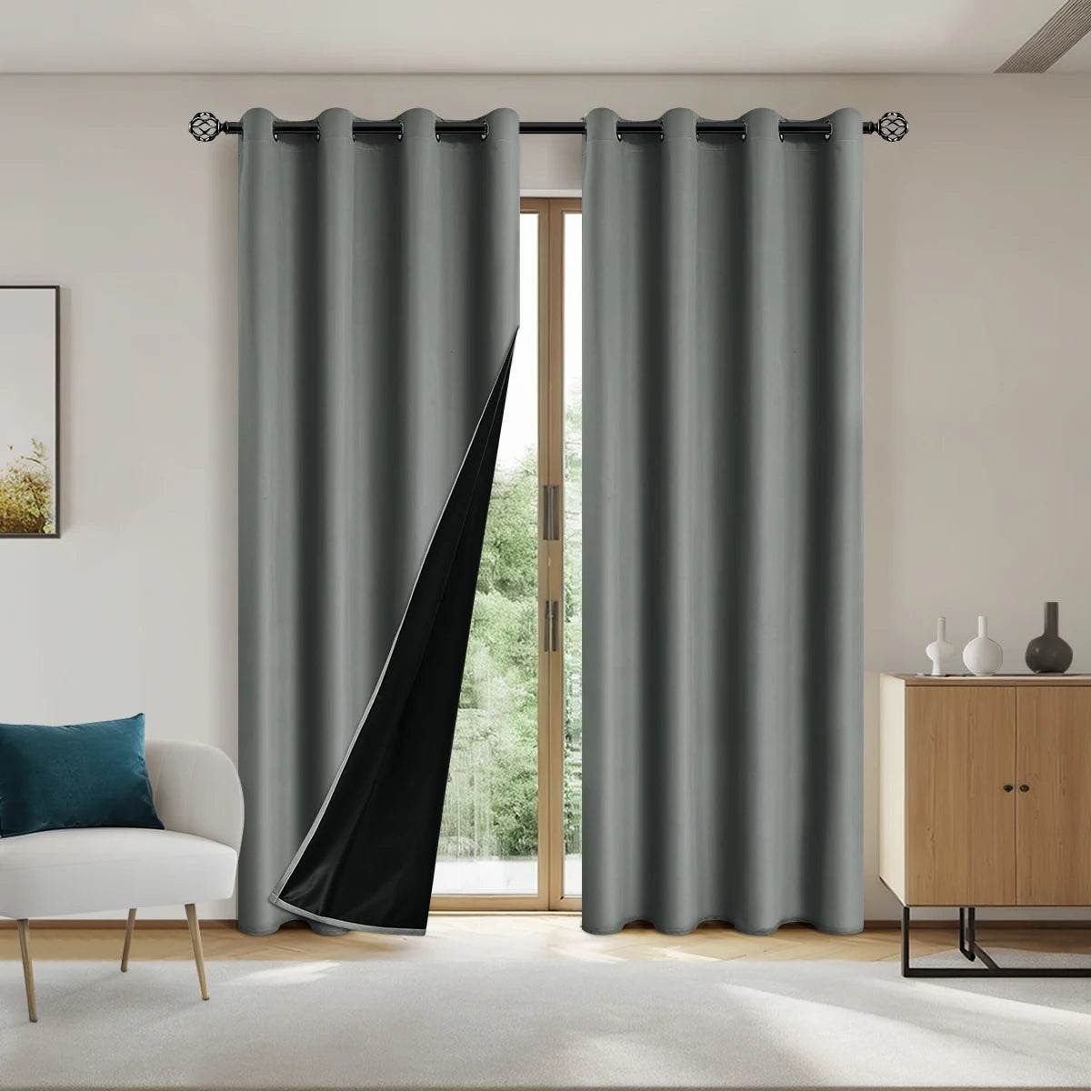 Solid Blackout Curtain Panel With Grommet Top - Sleep Galleria