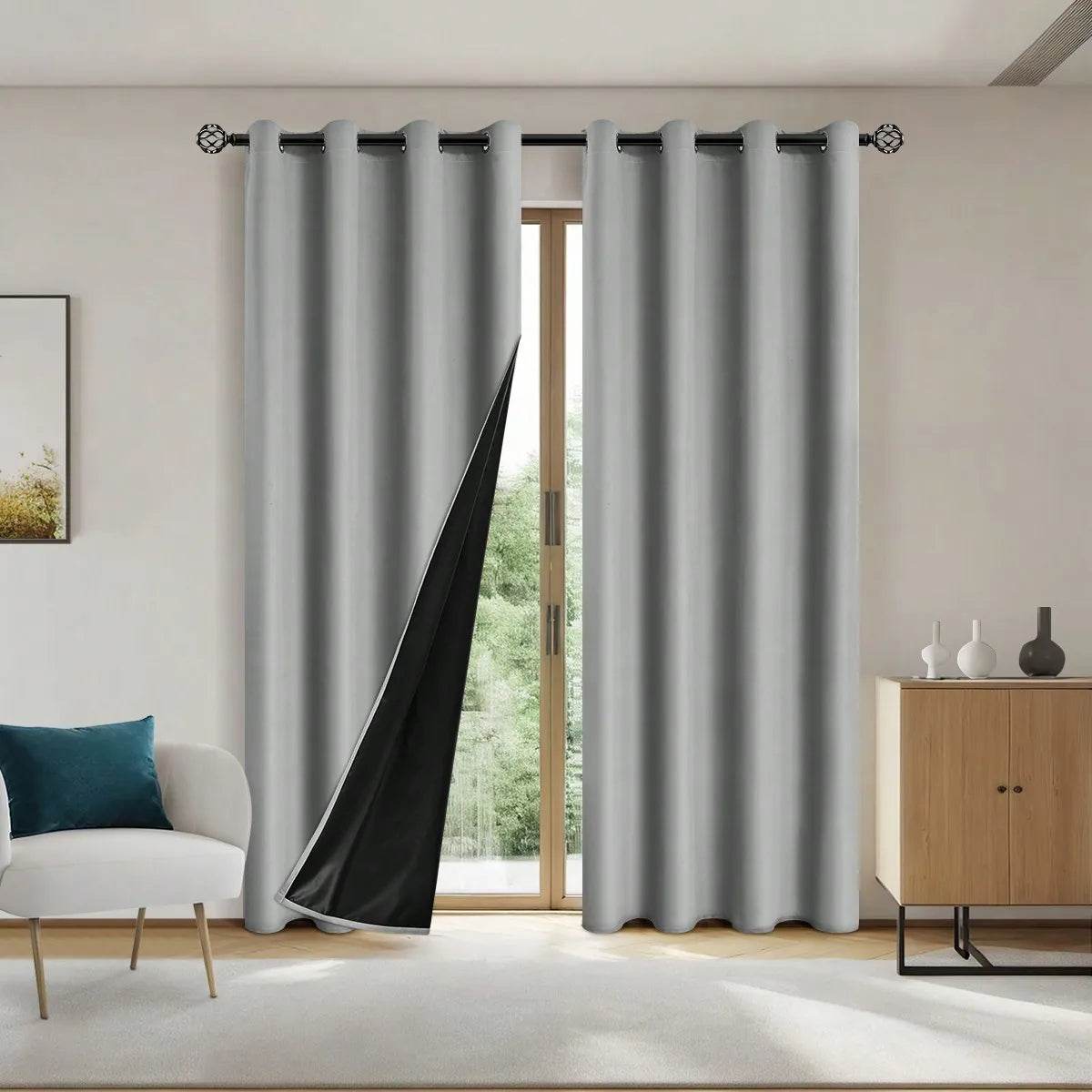 Solid Blackout Curtain Panel With Grommet Top - Sleep Galleria
