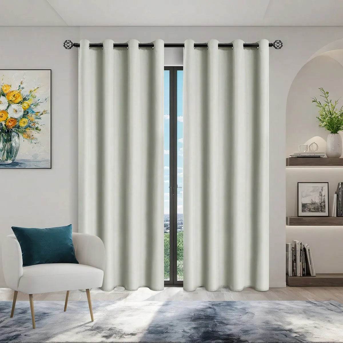 Solid Blackout Curtain Panel With Grommet Top - Sleep Galleria