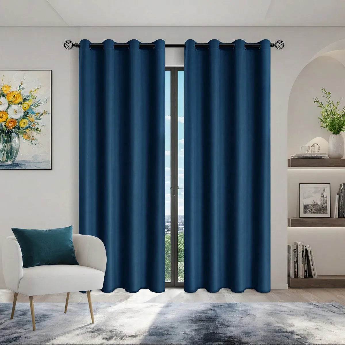 Solid Blackout Curtain Panel With Grommet Top - Sleep Galleria