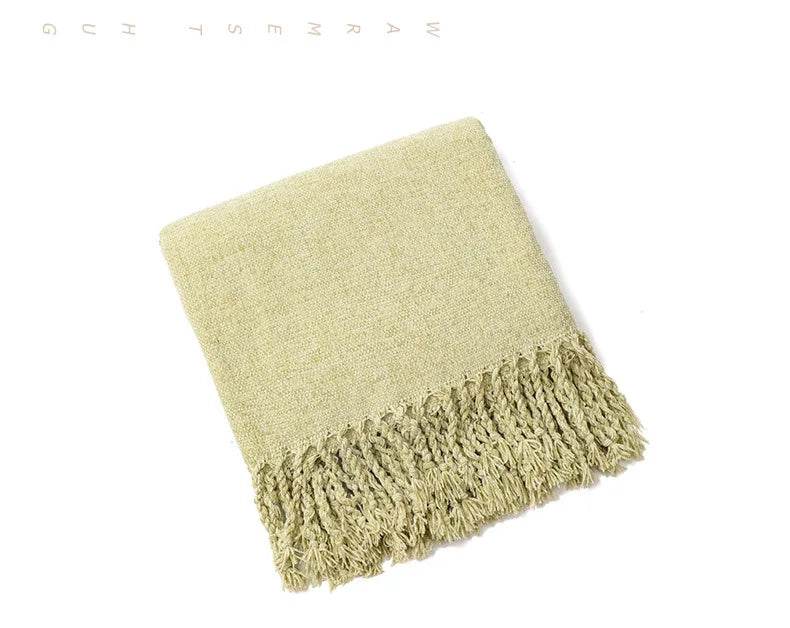 Summer Lightweight Chenille Knit Portable Throw Blanket - Sleep Galleria