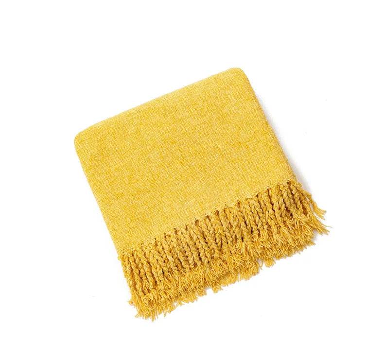 Summer Lightweight Chenille Knit Portable Throw Blanket - Sleep Galleria