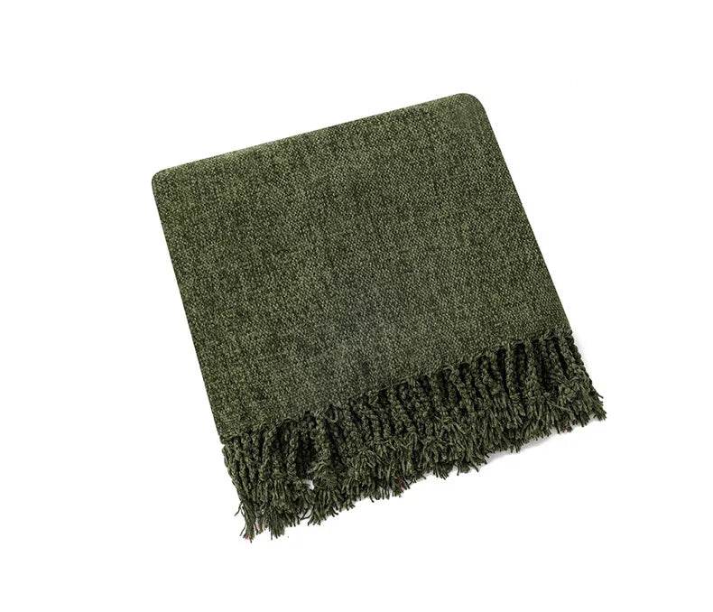 Summer Lightweight Chenille Knit Portable Throw Blanket - Sleep Galleria