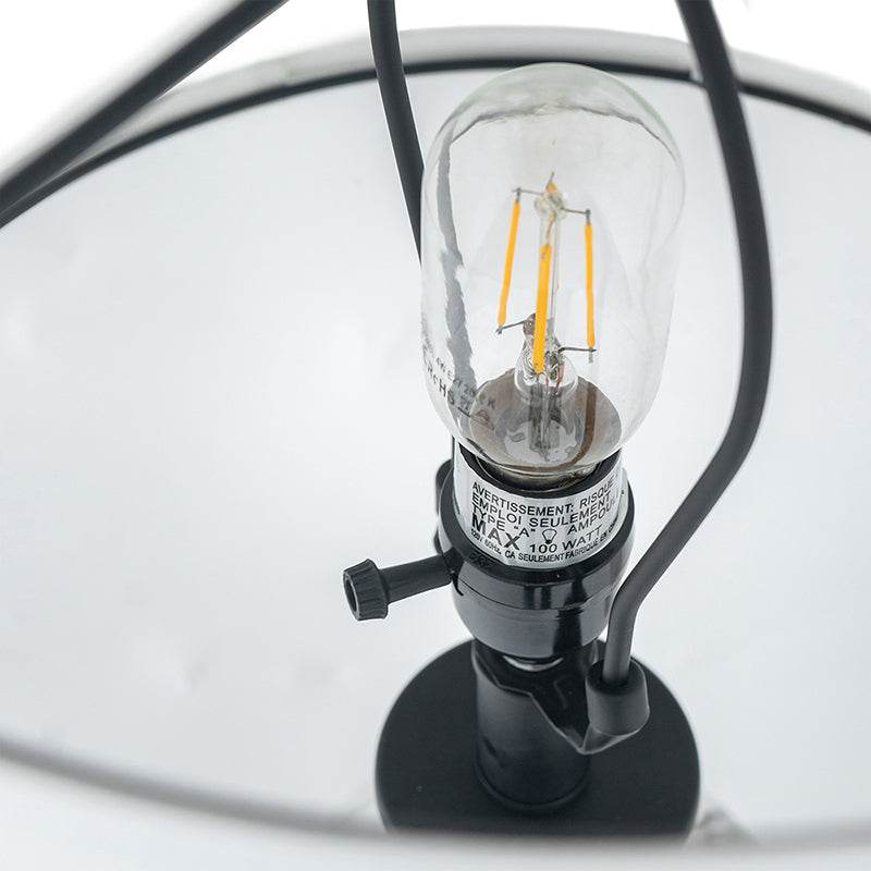 Tall Swirled Glass Table Lamp With Linen Shade - Sleep Galleria