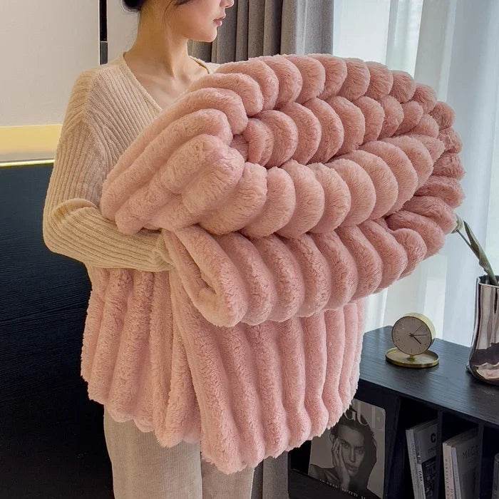 Thickened Wide Striped Multifunctional Blanket - Sleep Galleria