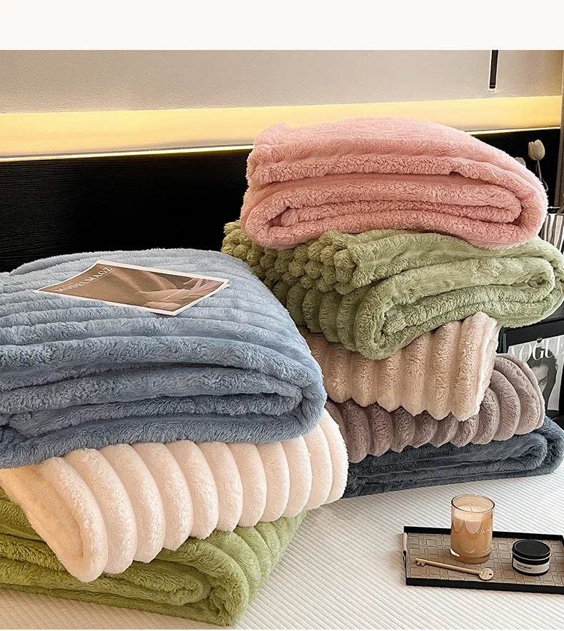 Thickened Wide Striped Multifunctional Blanket - Sleep Galleria