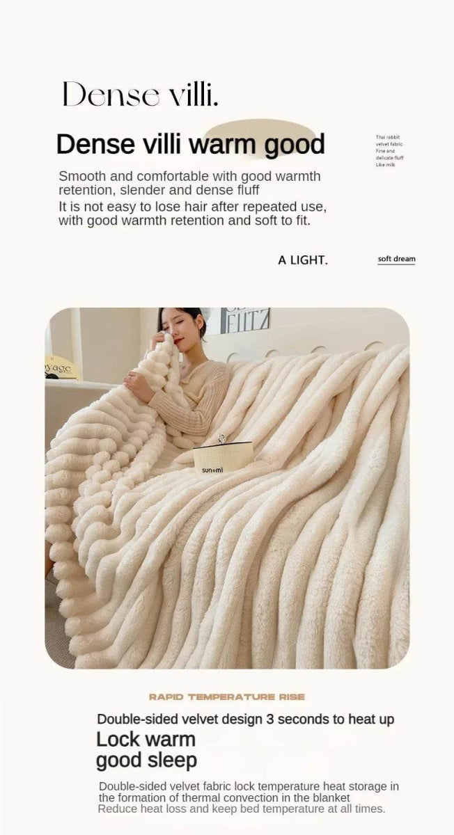 Thickened Wide Striped Multifunctional Blanket - Sleep Galleria