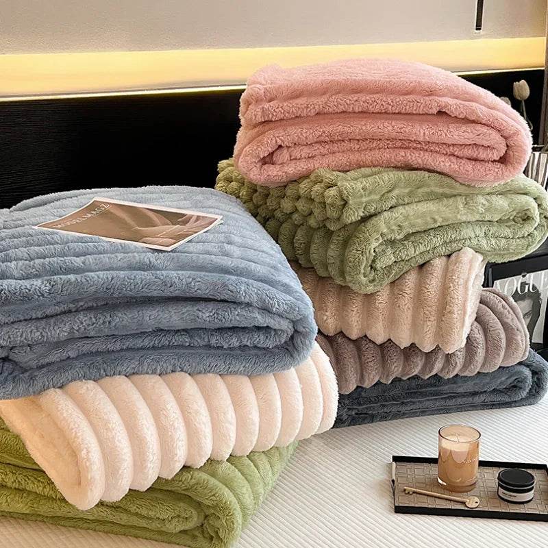 Thickened Wide Striped Multifunctional Blanket - Sleep Galleria