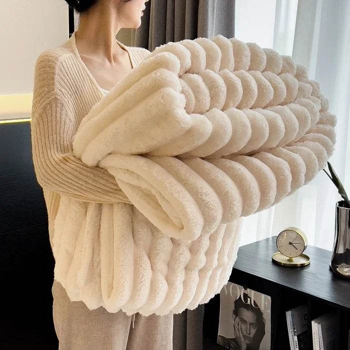 Thickened Wide Striped Multifunctional Blanket - Sleep Galleria