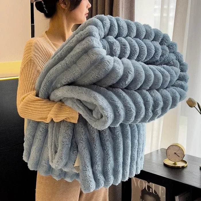 Thickened Wide Striped Multifunctional Blanket - Sleep Galleria