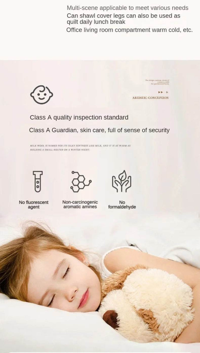 Thickened Wide Striped Multifunctional Blanket - Sleep Galleria