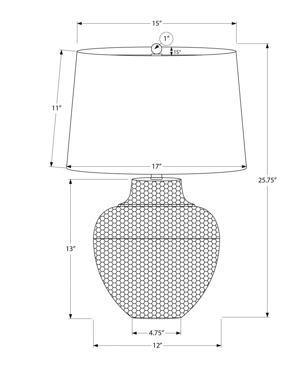 Transitional Black Metal Urn Base Table Lamp - Sleep Galleria